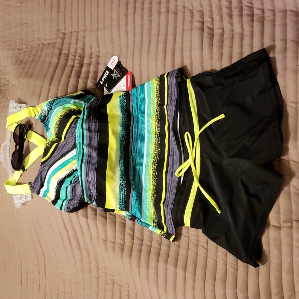 Zeroxposur 2 piece Bathing Suit Tankinis boy shorts size 8
